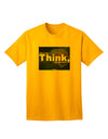 TooLoud What We Think Buddha Adult T-Shirt-unisex t-shirt-TooLoud-Gold-Small-Davson Sales