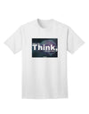 TooLoud What We Think Buddha Adult T-Shirt-unisex t-shirt-TooLoud-White-Small-Davson Sales