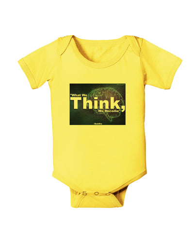 TooLoud What We Think Buddha Baby Romper Bodysuit-Baby Romper-TooLoud-Yellow-06-Months-Davson Sales