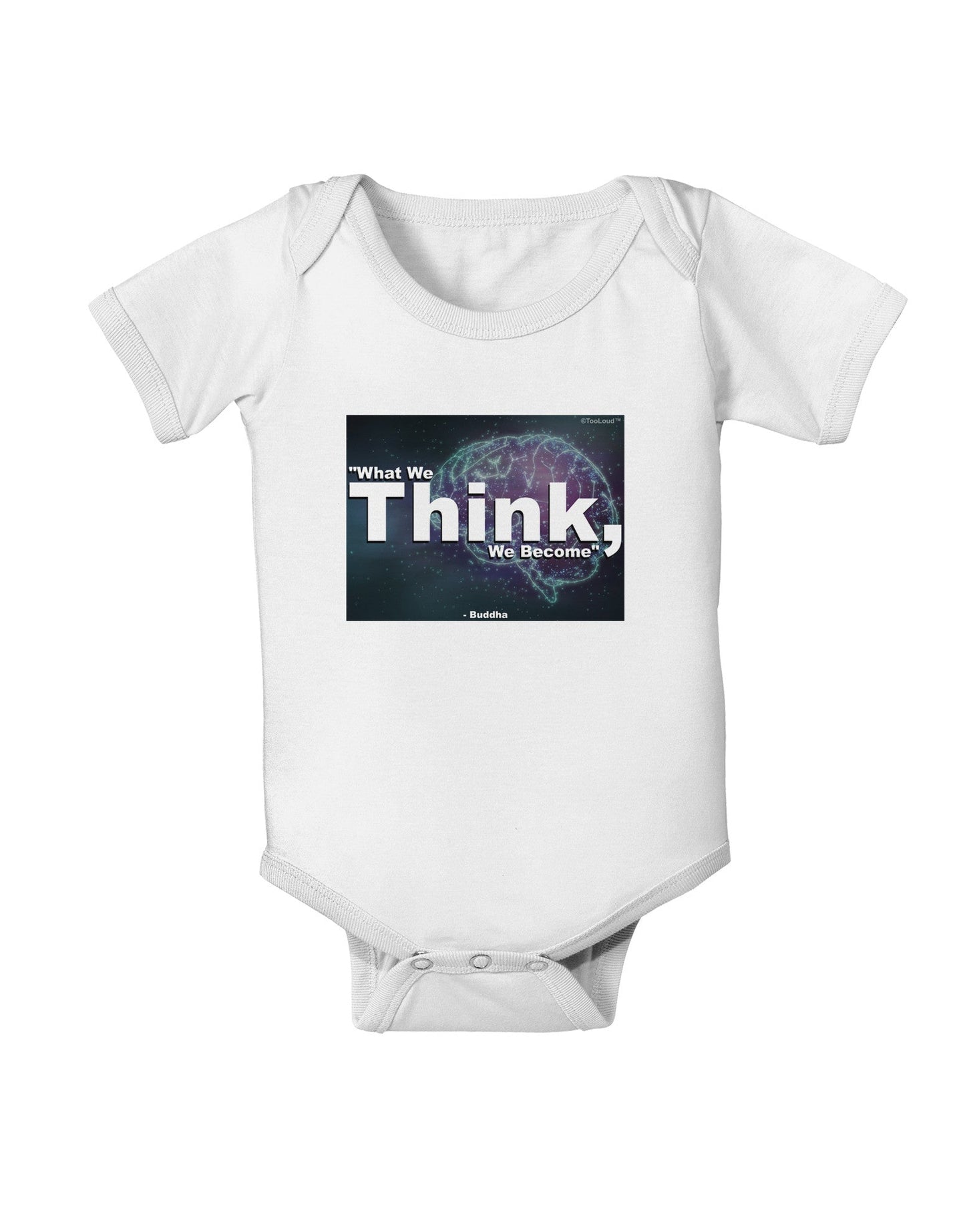 TooLoud What We Think Buddha Baby Romper Bodysuit-Baby Romper-TooLoud-White-06-Months-Davson Sales