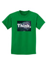 TooLoud What We Think Buddha Childrens Dark T-Shirt-Childrens T-Shirt-TooLoud-Kelly-Green-X-Small-Davson Sales