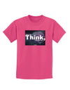 TooLoud What We Think Buddha Childrens Dark T-Shirt-Childrens T-Shirt-TooLoud-Sangria-X-Small-Davson Sales