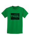 TooLoud What We Think Buddha Childrens T-Shirt-Childrens T-Shirt-TooLoud-Kelly-Green-X-Small-Davson Sales