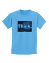 TooLoud What We Think Buddha Childrens T-Shirt-Childrens T-Shirt-TooLoud-Aquatic-Blue-X-Small-Davson Sales