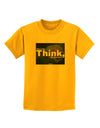 TooLoud What We Think Buddha Childrens T-Shirt-Childrens T-Shirt-TooLoud-Gold-X-Small-Davson Sales