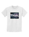 TooLoud What We Think Buddha Childrens T-Shirt-Childrens T-Shirt-TooLoud-White-X-Small-Davson Sales