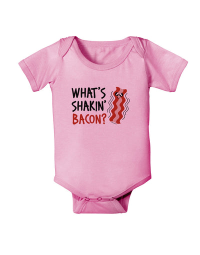 TooLoud What's Shakin' Bacon Baby Romper Bodysuit-Baby Romper-TooLoud-Pink-06-Months-Davson Sales