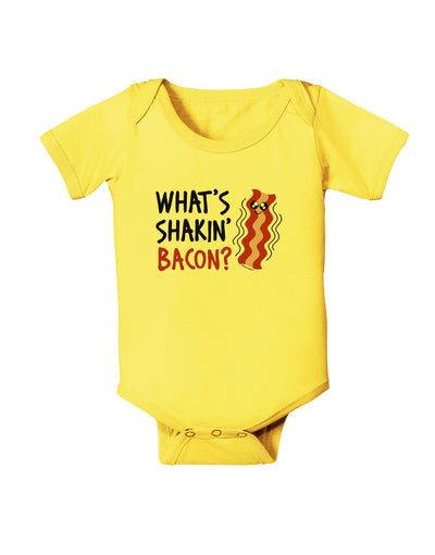 TooLoud What's Shakin' Bacon Baby Romper Bodysuit-Baby Romper-TooLoud-Yellow-06-Months-Davson Sales