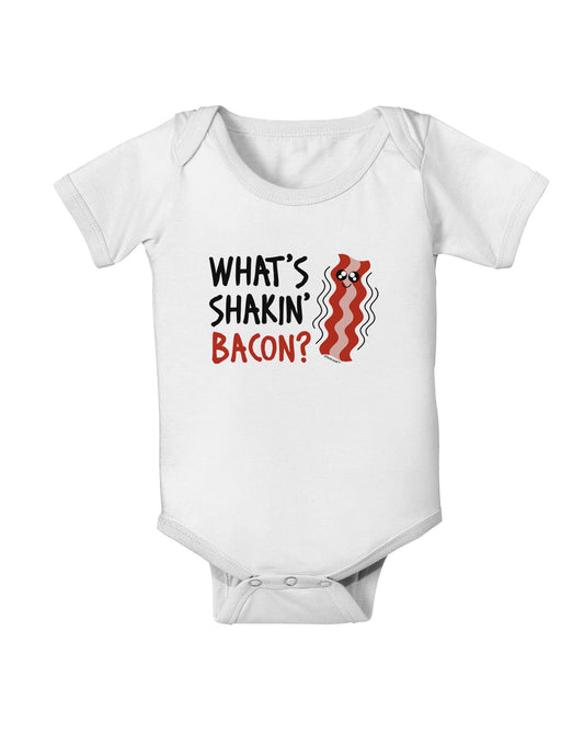 TooLoud What's Shakin' Bacon Baby Romper Bodysuit-Baby Romper-TooLoud-White-06-Months-Davson Sales