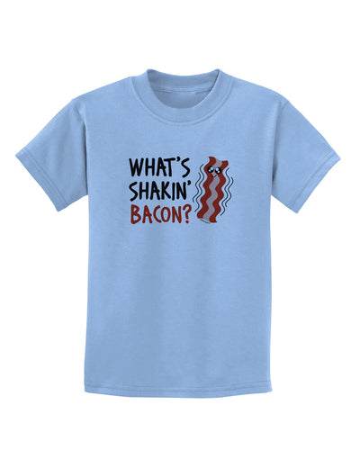 TooLoud What's Shakin' Bacon Childrens T-Shirt-Childrens T-Shirt-TooLoud-Light-Blue-X-Small-Davson Sales