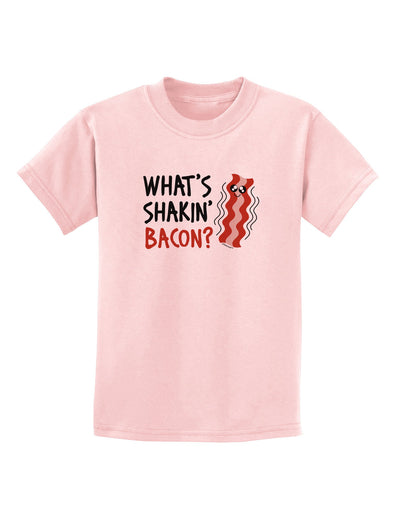 TooLoud What's Shakin' Bacon Childrens T-Shirt-Childrens T-Shirt-TooLoud-PalePink-X-Small-Davson Sales