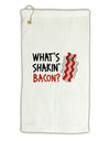 TooLoud What's Shakin' Bacon Micro Terry Gromet Golf Towel 16 x 25 inch-Golf Towel-TooLoud-White-Davson Sales