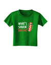 TooLoud What's Shakin' Bacon Toddler T-Shirt Dark-Toddler T-Shirt-TooLoud-Clover-Green-2T-Davson Sales