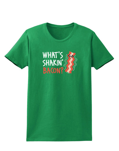 TooLoud What's Shakin' Bacon Womens Dark T-Shirt-TooLoud-Kelly-Green-X-Small-Davson Sales