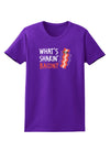 TooLoud What's Shakin' Bacon Womens Dark T-Shirt-TooLoud-Purple-X-Small-Davson Sales