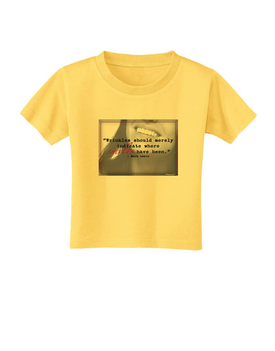 TooLoud Where Smiles Mark Twain Toddler T-Shirt-Toddler T-Shirt-TooLoud-Yellow-2T-Davson Sales