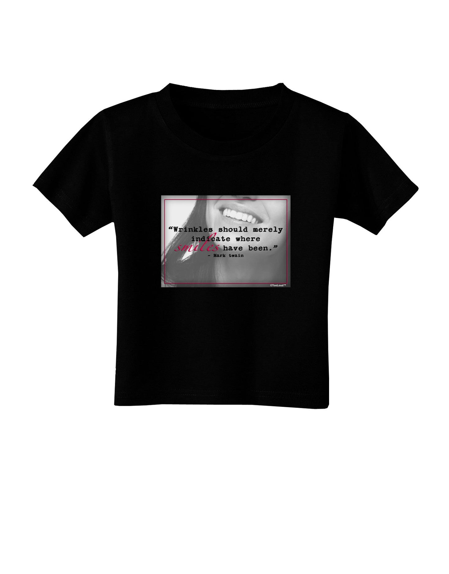 TooLoud Where Smiles Mark Twain Toddler T-Shirt Dark-Toddler T-Shirt-TooLoud-Black-2T-Davson Sales