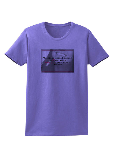 TooLoud Where Smiles Mark Twain Womens T-Shirt-Womens T-Shirt-TooLoud-Violet-X-Small-Davson Sales