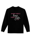 TooLoud Where There Is Love Gandhi Adult Long Sleeve Dark T-Shirt-TooLoud-Black-Small-Davson Sales