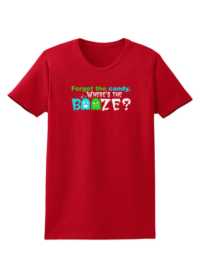 TooLoud Where's The Booze Womens Dark T-Shirt-TooLoud-Red-X-Small-Davson Sales