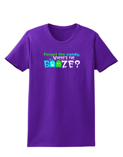 TooLoud Where's The Booze Womens Dark T-Shirt-TooLoud-Purple-X-Small-Davson Sales