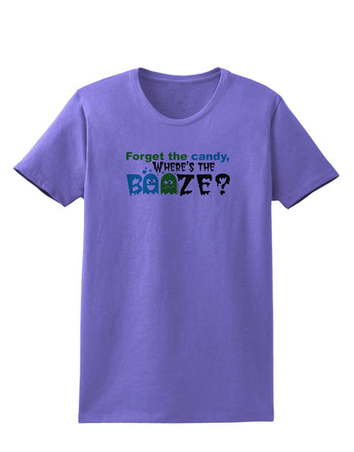 TooLoud Where's The Booze Womens T-Shirt-Womens T-Shirt-TooLoud-Violet-X-Small-Davson Sales