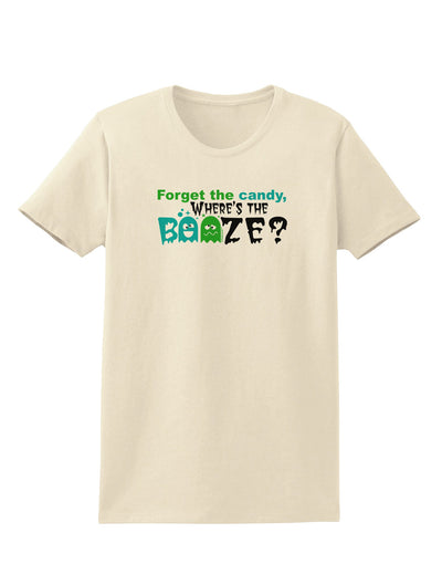 TooLoud Where's The Booze Womens T-Shirt-Womens T-Shirt-TooLoud-Natural-X-Small-Davson Sales