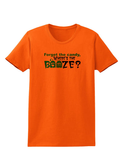 TooLoud Where's The Booze Womens T-Shirt-Womens T-Shirt-TooLoud-Orange-X-Small-Davson Sales