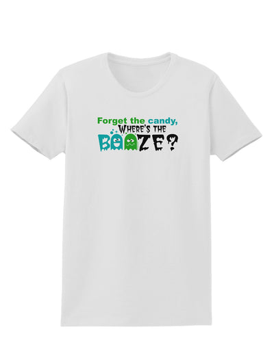 TooLoud Where's The Booze Womens T-Shirt-Womens T-Shirt-TooLoud-White-X-Small-Davson Sales