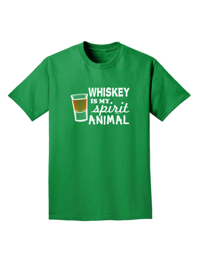 TooLoud Whiskey Is My Spirit Animal Adult Dark T-Shirt-Mens T-Shirt-TooLoud-Kelly-Green-Small-Davson Sales