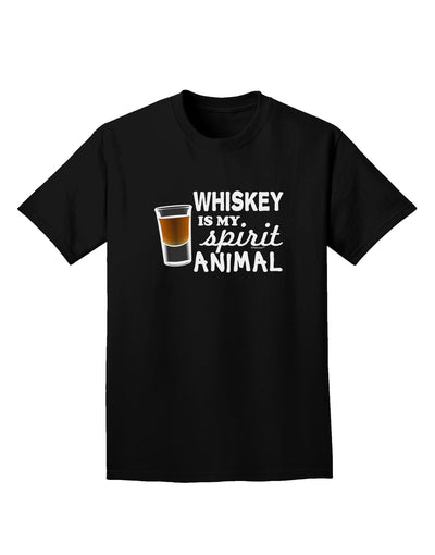 TooLoud Whiskey Is My Spirit Animal Adult Dark T-Shirt-Mens T-Shirt-TooLoud-Black-Small-Davson Sales