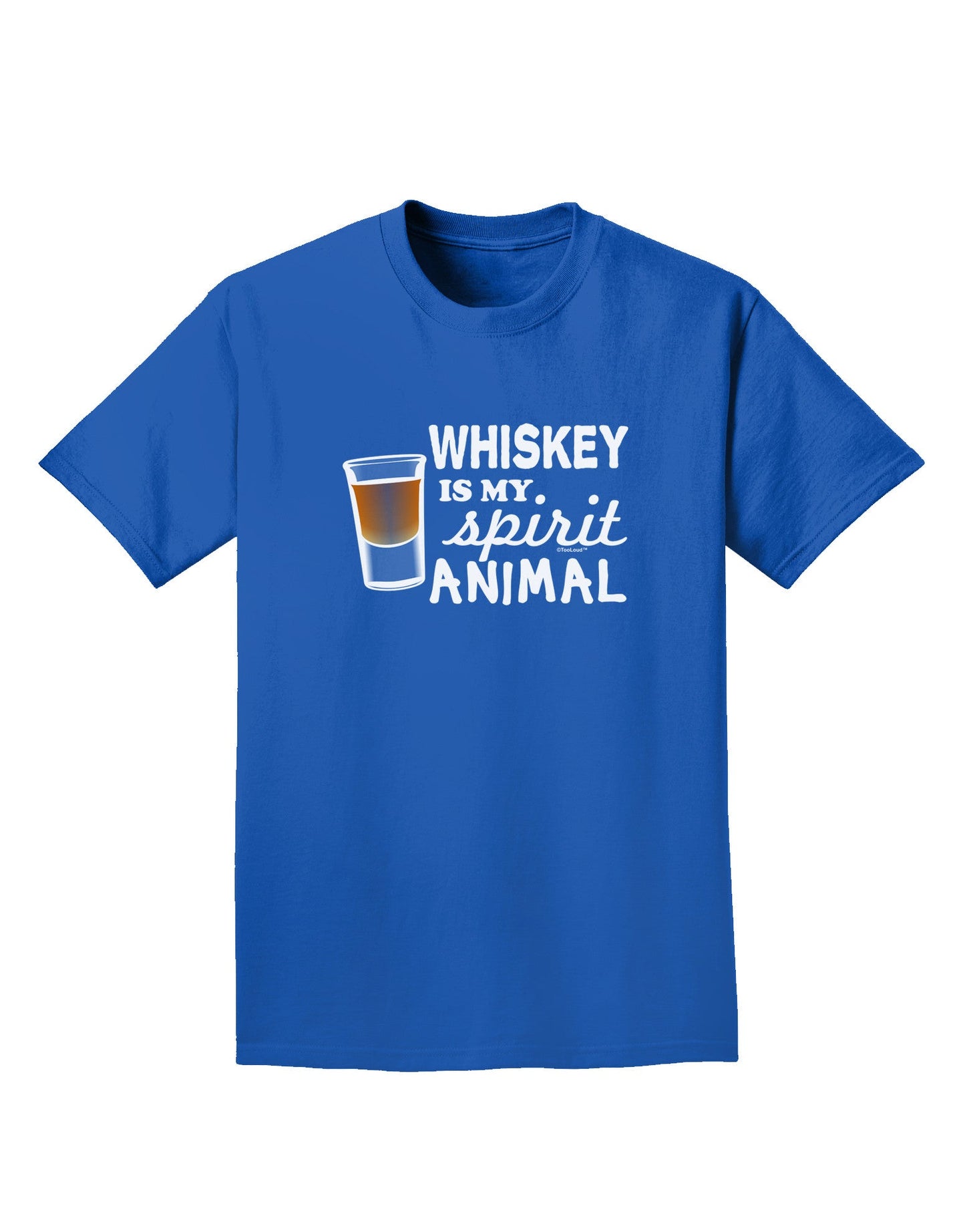 TooLoud Whiskey Is My Spirit Animal Adult Dark T-Shirt-Mens T-Shirt-TooLoud-Royal-Blue-Small-Davson Sales