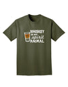 TooLoud Whiskey Is My Spirit Animal Adult Dark T-Shirt-Mens T-Shirt-TooLoud-Military-Green-Small-Davson Sales