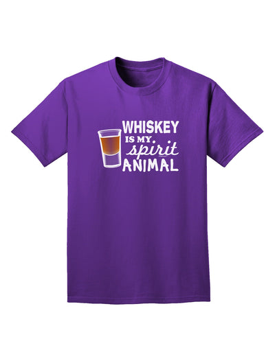 TooLoud Whiskey Is My Spirit Animal Adult Dark T-Shirt-Mens T-Shirt-TooLoud-Purple-Small-Davson Sales