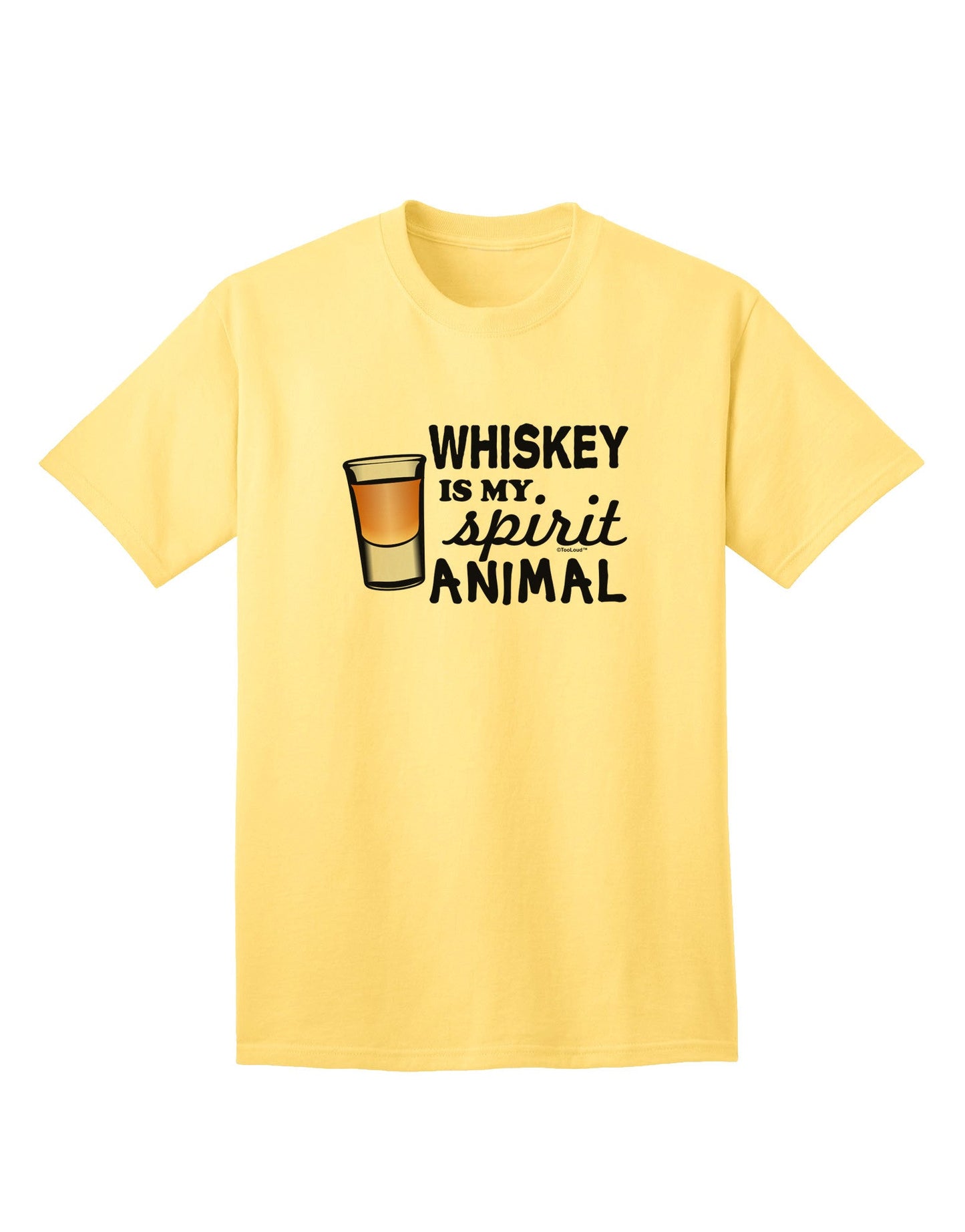 TooLoud Whiskey Is My Spirit Animal Premium Adult T-Shirt - Elegantly Crafted for Whiskey Enthusiasts-Mens T-shirts-TooLoud-Yellow-Small-Davson Sales