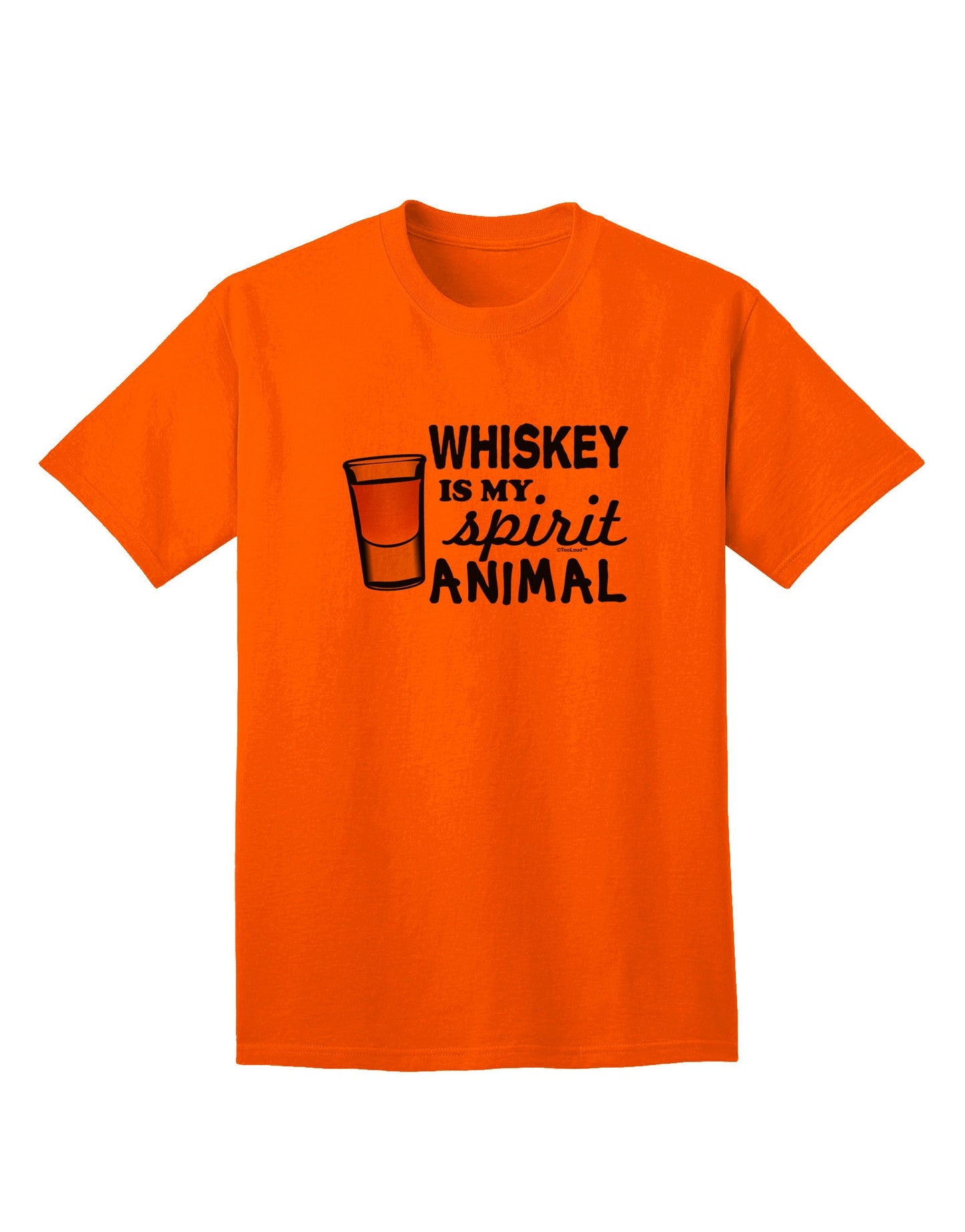 TooLoud Whiskey Is My Spirit Animal Premium Adult T-Shirt - Elegantly Crafted for Whiskey Enthusiasts-Mens T-shirts-TooLoud-Orange-Small-Davson Sales