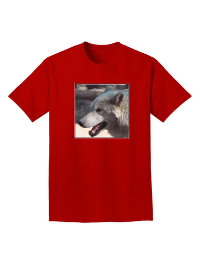 TooLoud White Wolf Face Adult Dark T-Shirt-Mens T-Shirt-TooLoud-Red-Small-Davson Sales