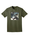TooLoud White Wolf Face Adult Dark T-Shirt-Mens T-Shirt-TooLoud-Military-Green-Small-Davson Sales