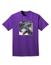 TooLoud White Wolf Face Adult Dark T-Shirt-Mens T-Shirt-TooLoud-Purple-Small-Davson Sales