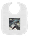 TooLoud White Wolf Face Baby Bib