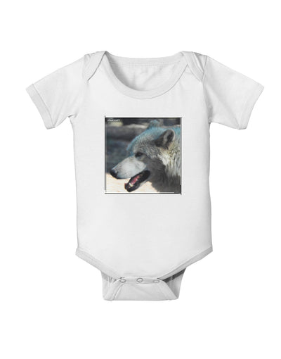 TooLoud White Wolf Face Baby Romper Bodysuit-Baby Romper-TooLoud-White-06-Months-Davson Sales