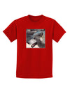TooLoud White Wolf Face Childrens Dark T-Shirt-Childrens T-Shirt-TooLoud-Red-X-Small-Davson Sales