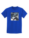 TooLoud White Wolf Face Childrens Dark T-Shirt-Childrens T-Shirt-TooLoud-Royal-Blue-X-Small-Davson Sales