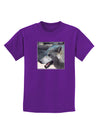 TooLoud White Wolf Face Childrens Dark T-Shirt-Childrens T-Shirt-TooLoud-Purple-X-Small-Davson Sales