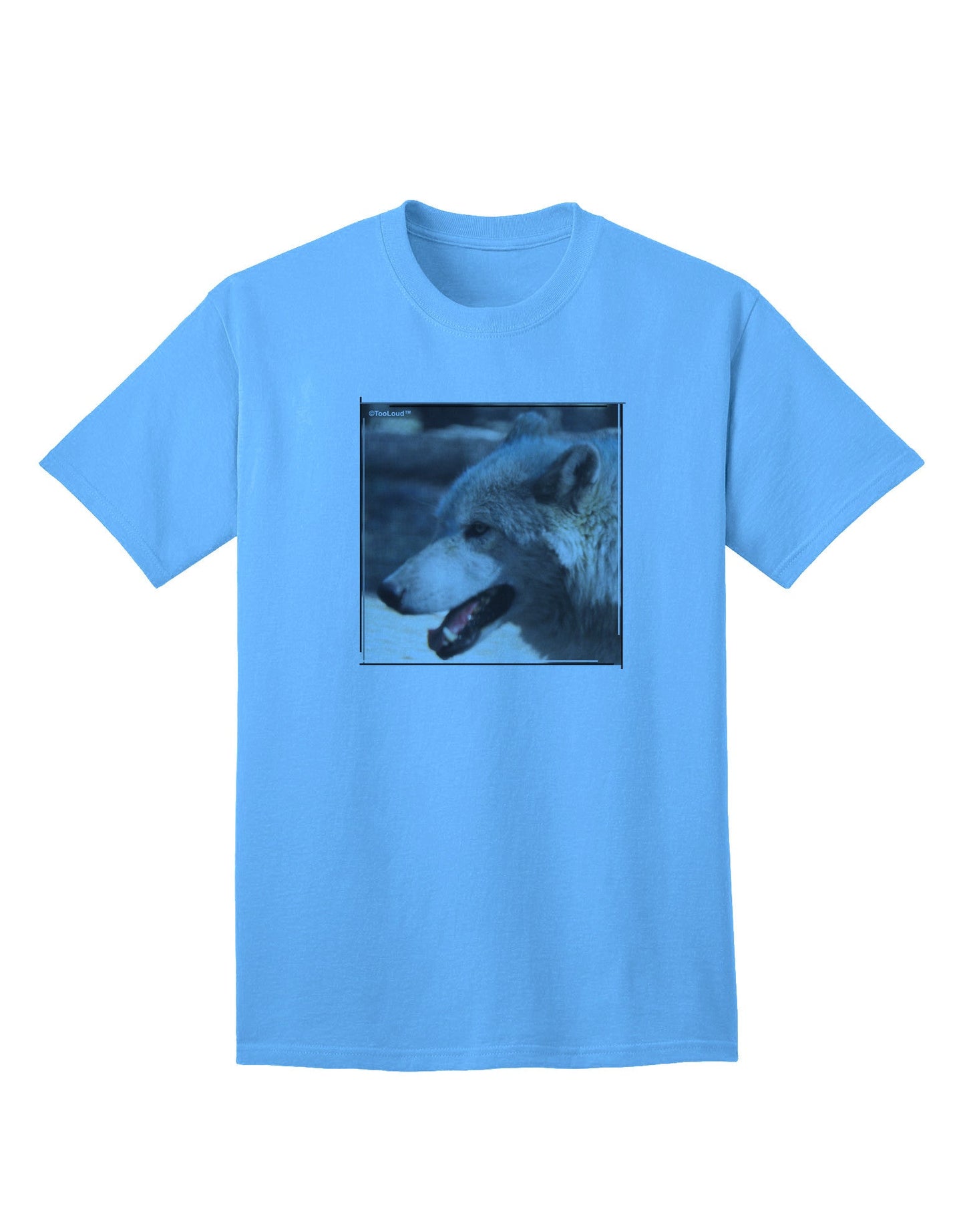 TooLoud White Wolf Face - Premium Adult T-Shirt for Bold Fashion Statements-Mens T-shirts-TooLoud-Aquatic-Blue-Small-Davson Sales