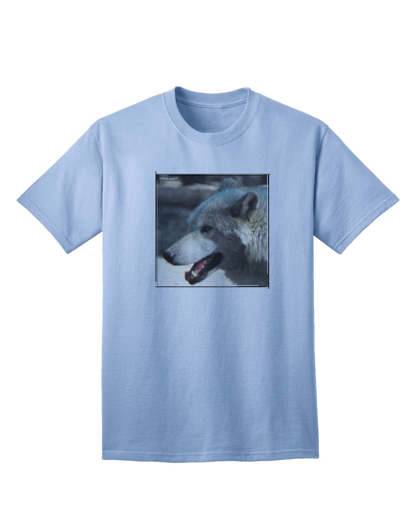 TooLoud White Wolf Face - Premium Adult T-Shirt for Bold Fashion Statements-Mens T-shirts-TooLoud-Light-Blue-Small-Davson Sales