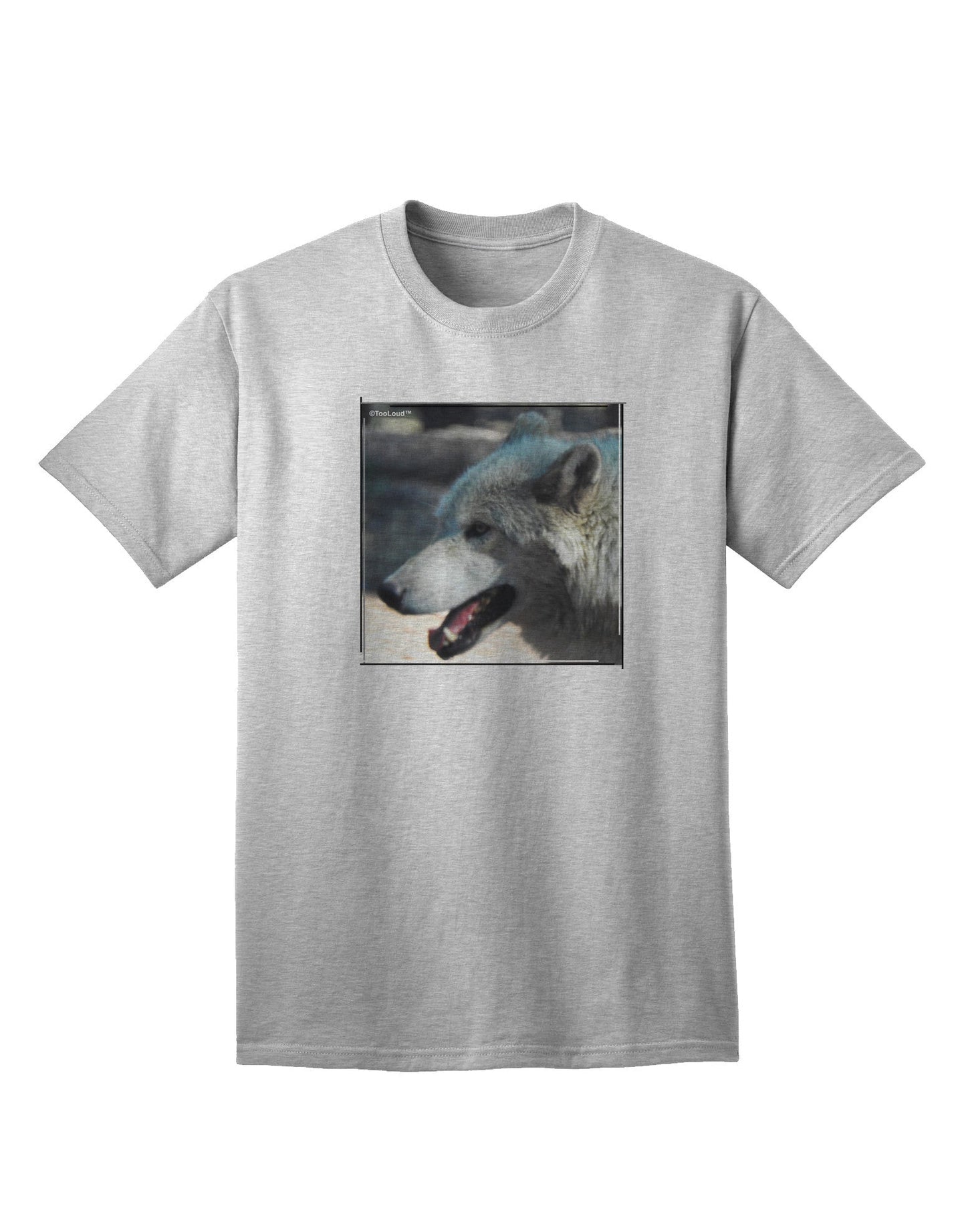 TooLoud White Wolf Face - Premium Adult T-Shirt for Bold Fashion Statements-Mens T-shirts-TooLoud-AshGray-Small-Davson Sales