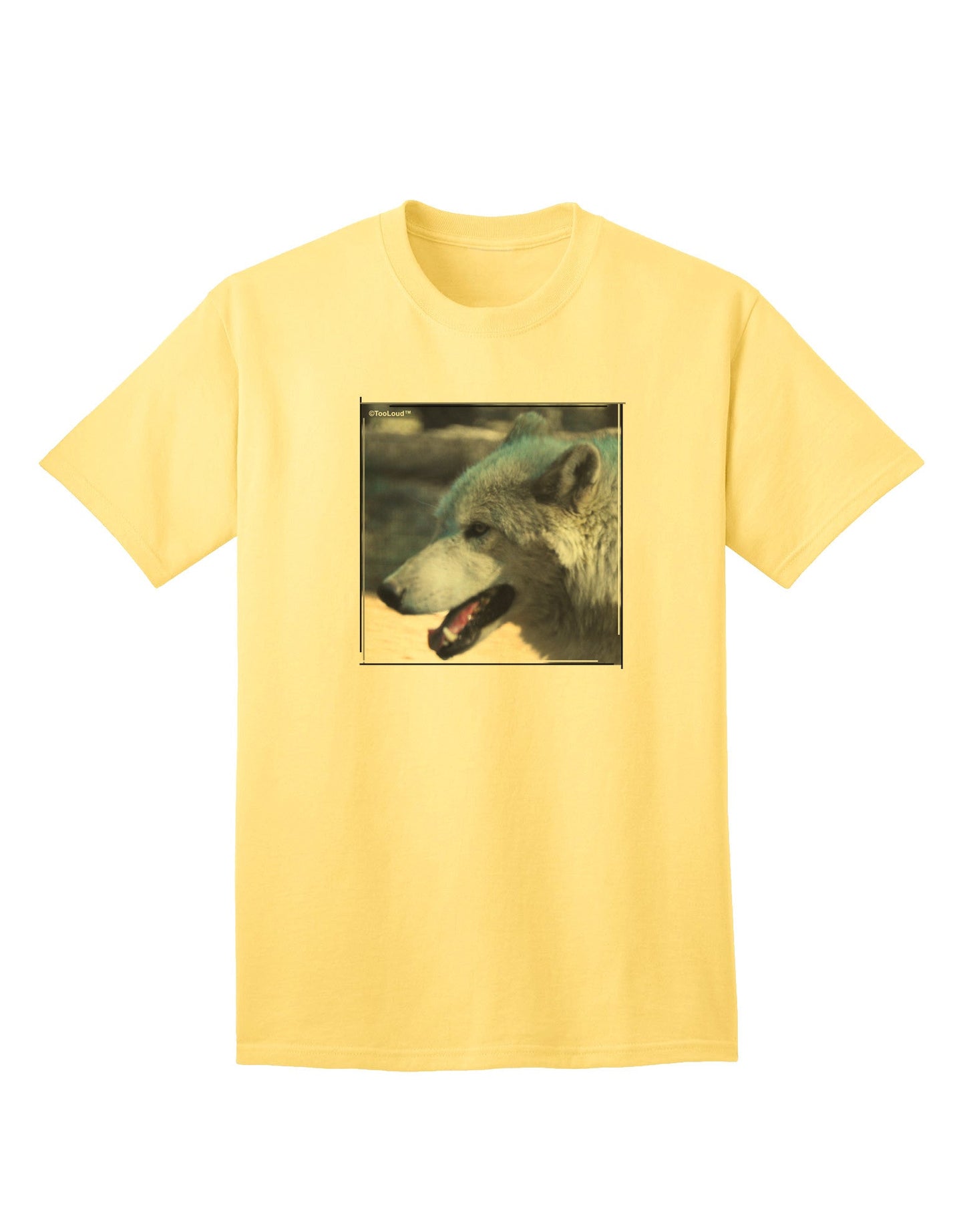 TooLoud White Wolf Face - Premium Adult T-Shirt for Bold Fashion Statements-Mens T-shirts-TooLoud-Yellow-Small-Davson Sales