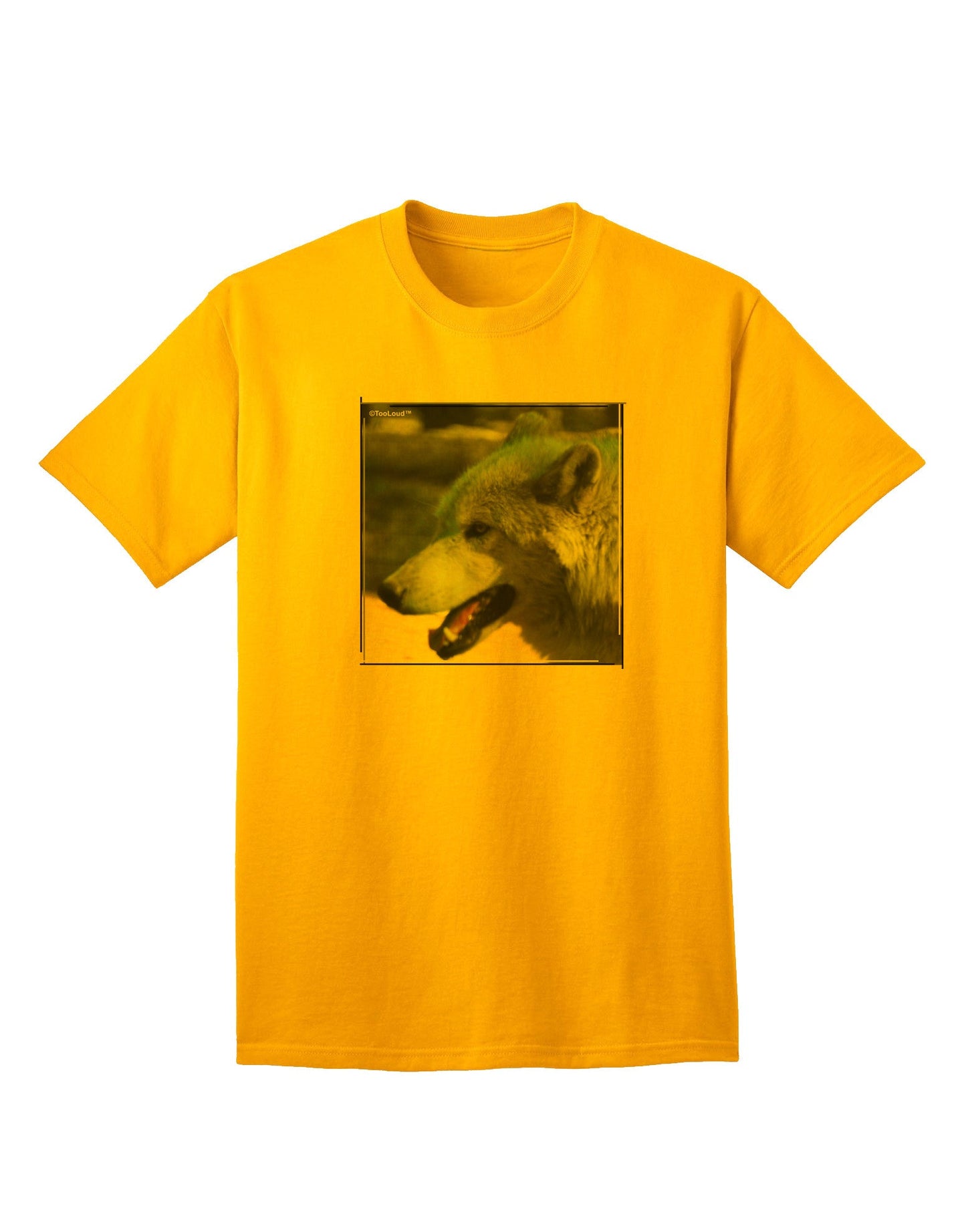 TooLoud White Wolf Face - Premium Adult T-Shirt for Bold Fashion Statements-Mens T-shirts-TooLoud-Gold-Small-Davson Sales