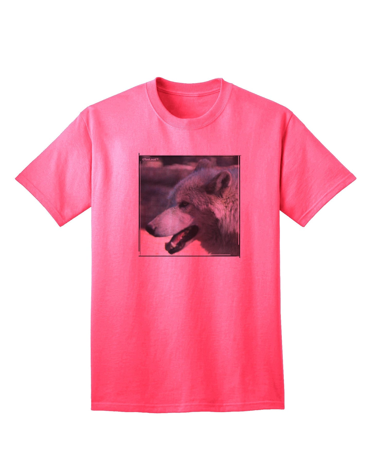 TooLoud White Wolf Face - Premium Adult T-Shirt for Bold Fashion Statements-Mens T-shirts-TooLoud-Neon-Pink-Small-Davson Sales